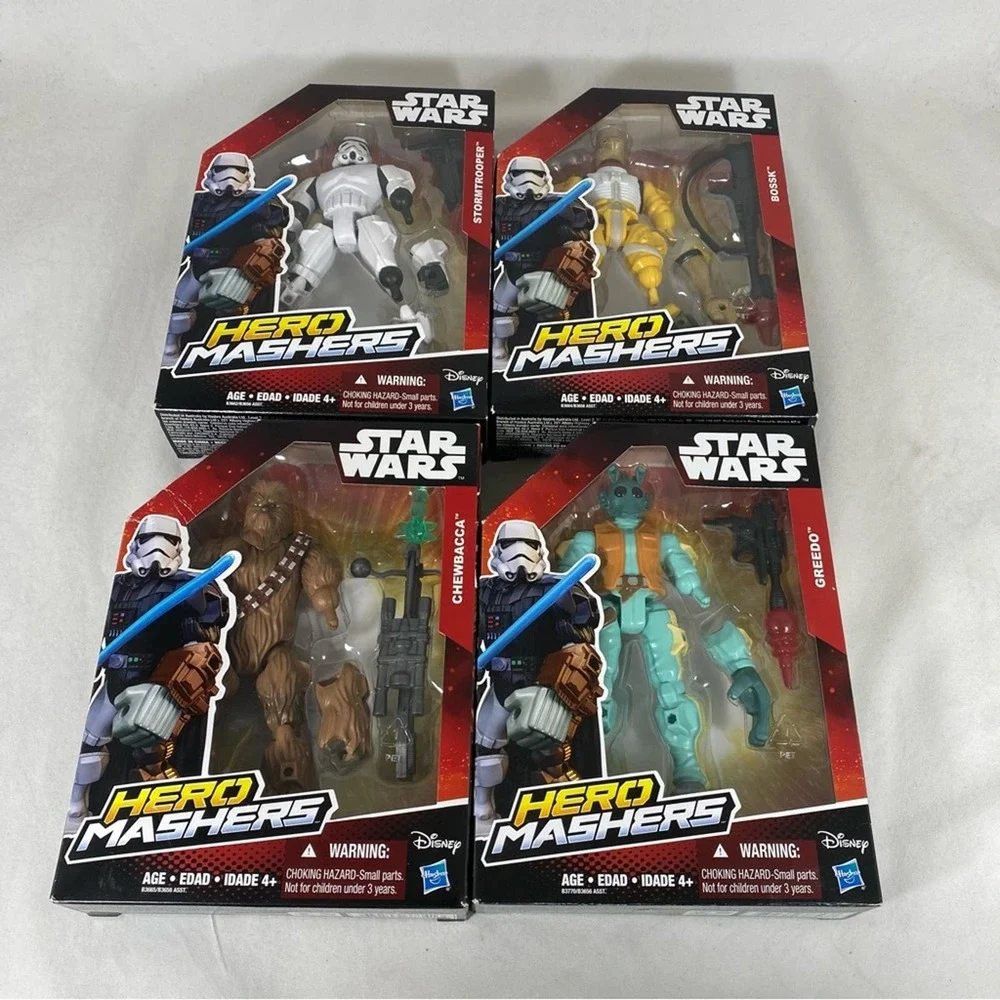 RARE - Star Wars Complete Set of Hero Mashers Action Figures Wave 3